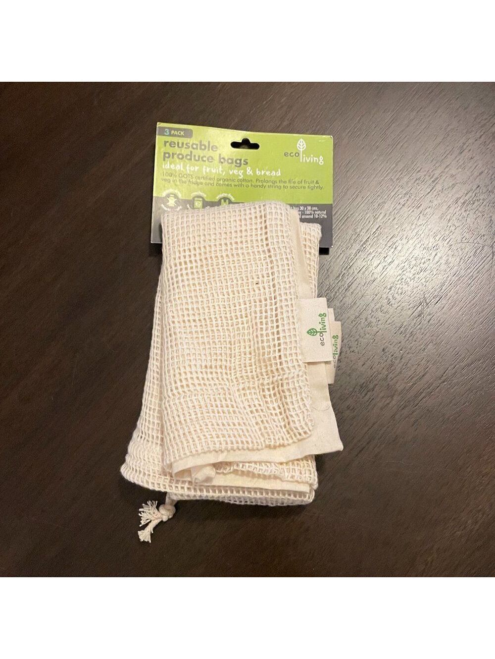 Organic Produce Bags & Bread Bag - 3 Pack - NWT